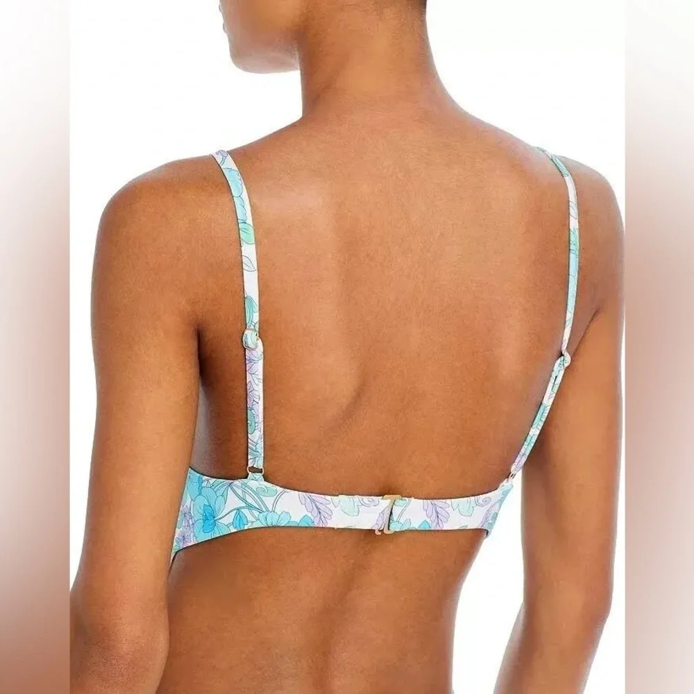 New! Aqua Smocked Underwire One Piece Swimsuit
